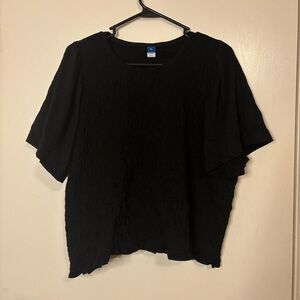 Old Navy Black Women's Ruched Top